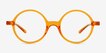 Magic Clear Orange PlasticEyeglass Frames from EyeBuyDirect, Front View