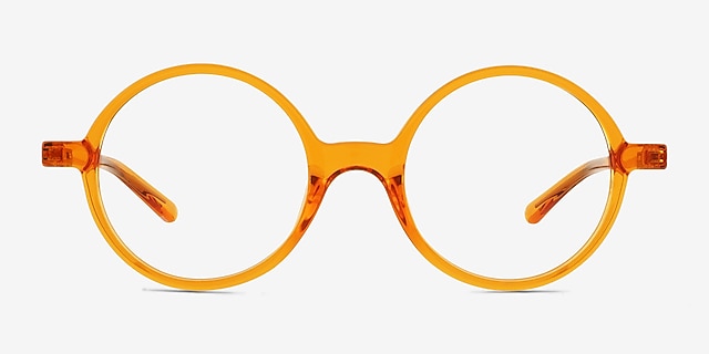 Magic Clear Orange PlasticEyeglass Frames from EyeBuyDirect, Front View