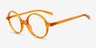 Magic Clear Orange PlastiqueMontures de lunettes de vue d'EyeBuyDirect, Vue d'Angle