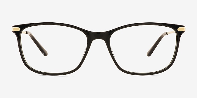 Marty Black MetalEyeglass Frames from EyeBuyDirect, Front View