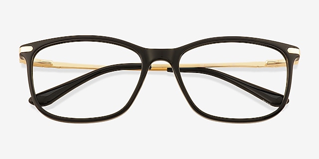 Marty Black MetalEyeglass Frames from EyeBuyDirect, Closed View