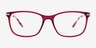 Marty Clear Burgundy MetalEyeglass Frames from EyeBuyDirect, Front View