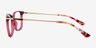 Marty Clear Burgundy MetalEyeglass Frames from EyeBuyDirect, Side View