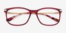Marty Clear Burgundy MetalEyeglass Frames from EyeBuyDirect, Closed View