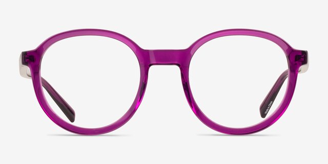 Nova Clear Purple AcetateEyeglass Frames from EyeBuyDirect, Front View