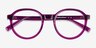 Nova Clear Purple AcétateMontures de lunettes de vue d'EyeBuyDirect, Vue Rapprochée