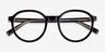 Nova Noir AcétateMontures de lunettes de vue d'EyeBuyDirect, Vue Rapprochée