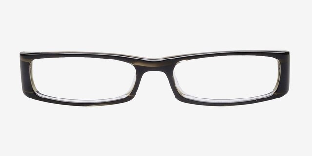 Eve Black & White AcétateMontures de lunettes de vue d'EyeBuyDirect, Vue de Face