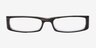 Eve Black & White AcétateMontures de lunettes de vue d'EyeBuyDirect, Vue de Face
