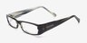 Eve Black & White AcétateMontures de lunettes de vue d'EyeBuyDirect, Vue d'Angle