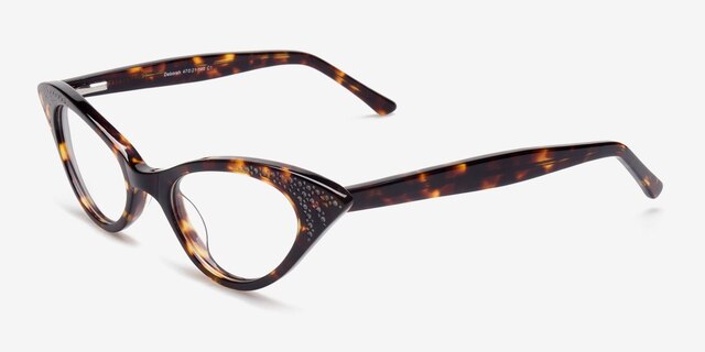 Rock! Deborah Tortoise AcetateEyeglass Frames from EyeBuyDirect, Angle View