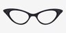 Rock! Deborah Noir AcétateMontures de lunettes de vue d'EyeBuyDirect, Vue de Face