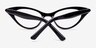 Rock! Deborah Noir AcétateMontures de lunettes de vue d'EyeBuyDirect, Vue Rapprochée