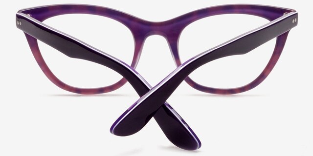 Ellie Purple & Tortoise AcetateEyeglass Frames from EyeBuyDirect, Closed View