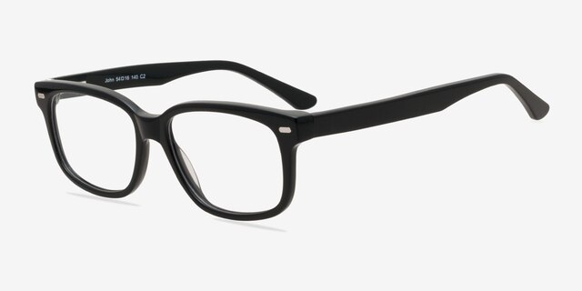 John Black AcetateEyeglass Frames from EyeBuyDirect, Angle View