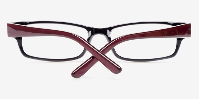 Pittsburgh Black & Purple AcetateEyeglass Frames from EyeBuyDirect, Closed View