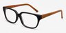 Digora Black AcetateEyeglass Frames from EyeBuyDirect, Angle View