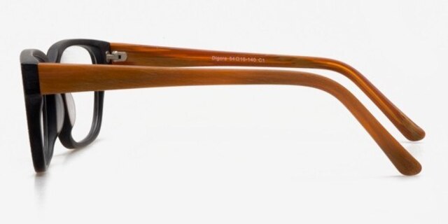 Digora Black AcetateEyeglass Frames from EyeBuyDirect, Side View