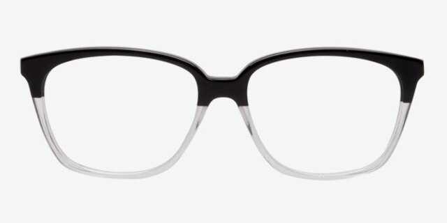 Dno Black & Clear AcetateEyeglass Frames from EyeBuyDirect, Front View