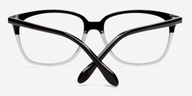 Dno Black & Clear AcetateEyeglass Frames from EyeBuyDirect, Closed View