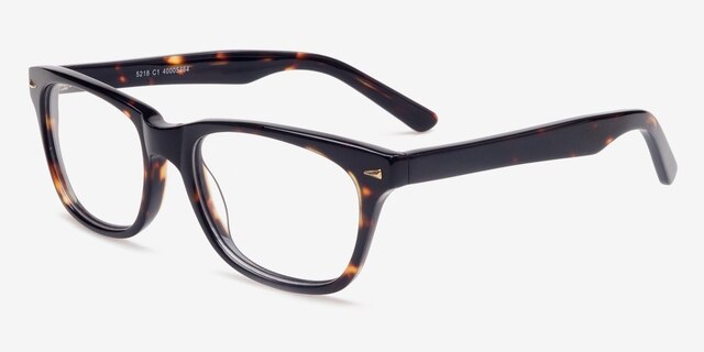 Retro09 Tortoise AcetateEyeglass Frames from EyeBuyDirect, Angle View