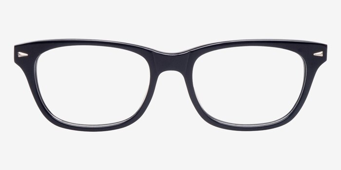 Retro09 Noir Acétate Montures de lunettes de vue d'EyeBuyDirect