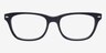 Retro09 Black AcetateEyeglass Frames from EyeBuyDirect, Front View