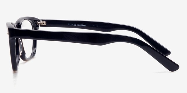 Retro09 Black AcetateEyeglass Frames from EyeBuyDirect, Side View