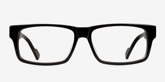 Ertil Black AcetateEyeglass Frames from EyeBuyDirect, Front View