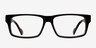 Ertil Black AcetateEyeglass Frames from EyeBuyDirect, Front View