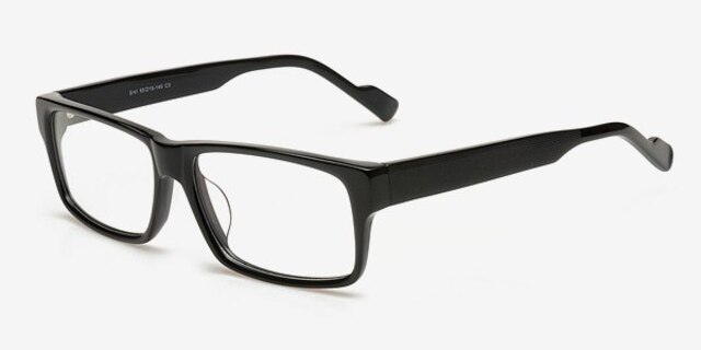 Ertil Black AcetateEyeglass Frames from EyeBuyDirect, Angle View