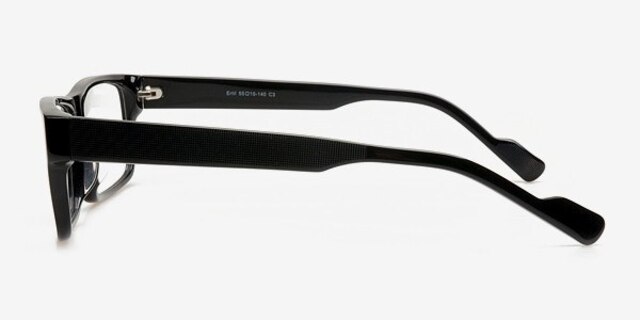 Ertil Black AcetateEyeglass Frames from EyeBuyDirect, Side View