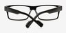 Ertil Black AcetateEyeglass Frames from EyeBuyDirect, Closed View