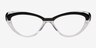 Gryazi Black & Clear AcetateEyeglass Frames from EyeBuyDirect, Front View