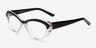 Gryazi Black & Clear AcetateEyeglass Frames from EyeBuyDirect, Angle View