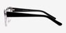 Gryazi Black & Clear AcetateEyeglass Frames from EyeBuyDirect, Side View