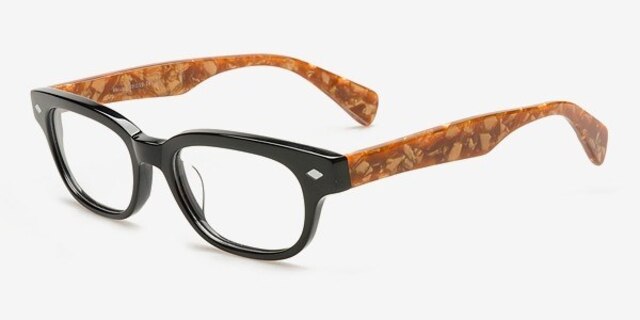Kaluga Black & Tortoise AcetateEyeglass Frames from EyeBuyDirect, Angle View