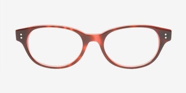 Brampton Red AcetateEyeglass Frames from EyeBuyDirect, Front View
