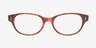 Brampton Red AcetateEyeglass Frames from EyeBuyDirect, Front View