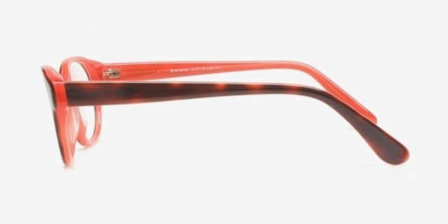 Brampton Red AcetateEyeglass Frames from EyeBuyDirect, Side View