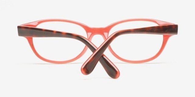Brampton Red AcetateEyeglass Frames from EyeBuyDirect, Closed View