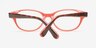 Brampton Red AcetateEyeglass Frames from EyeBuyDirect, Closed View