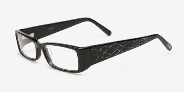 ML802 Black AcetateEyeglass Frames from EyeBuyDirect, Angle View