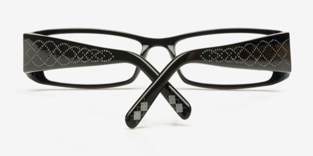ML802 Black AcetateEyeglass Frames from EyeBuyDirect, Closed View