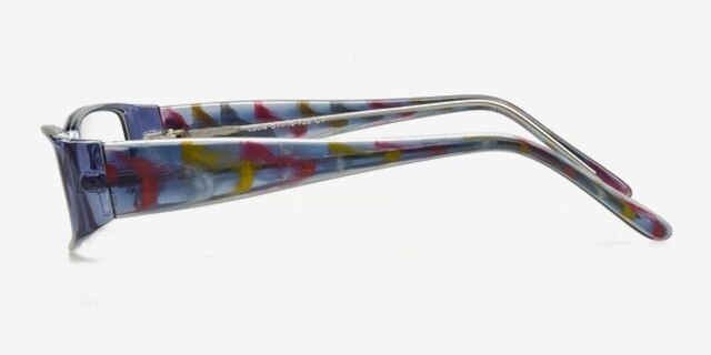 Lucie Blue AcetateEyeglass Frames from EyeBuyDirect, Side View
