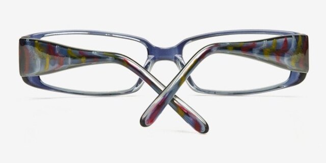 Lucie Blue AcetateEyeglass Frames from EyeBuyDirect, Closed View