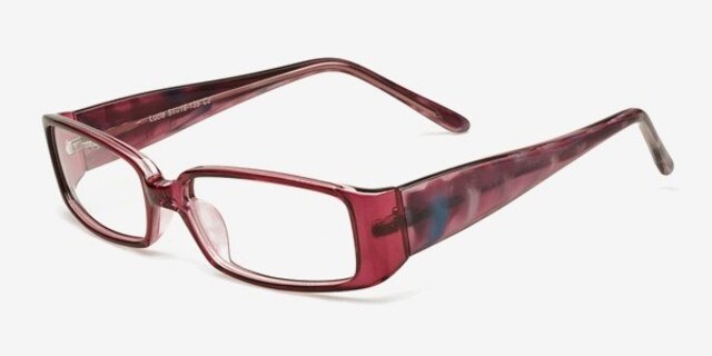 Lucie Purple AcetateEyeglass Frames from EyeBuyDirect, Angle View