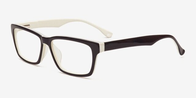 Andreapol Black & White AcetateEyeglass Frames from EyeBuyDirect, Angle View