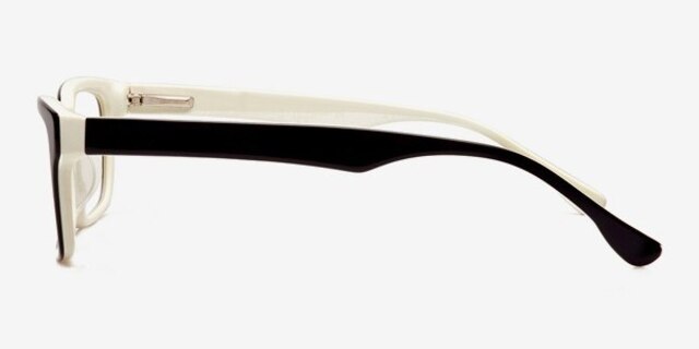 Andreapol Black & White AcetateEyeglass Frames from EyeBuyDirect, Side View