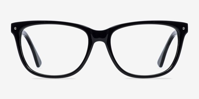 OX-095 Black AcetateEyeglass Frames from EyeBuyDirect, Front View